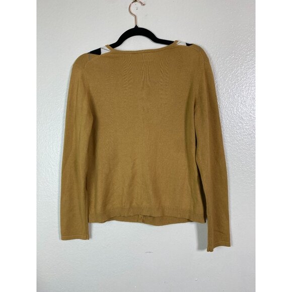 Liz Claiborne Argyle Cardigan Sweater Size Small Petite Cotton Silk Angora Blend - Picture 11 of 12